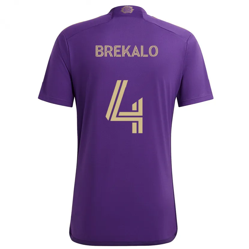 Danxen Herren David Brekalo #4 Lila Gelb Heimtrikot Trikot 2024/25 T-Shirt Schweiz