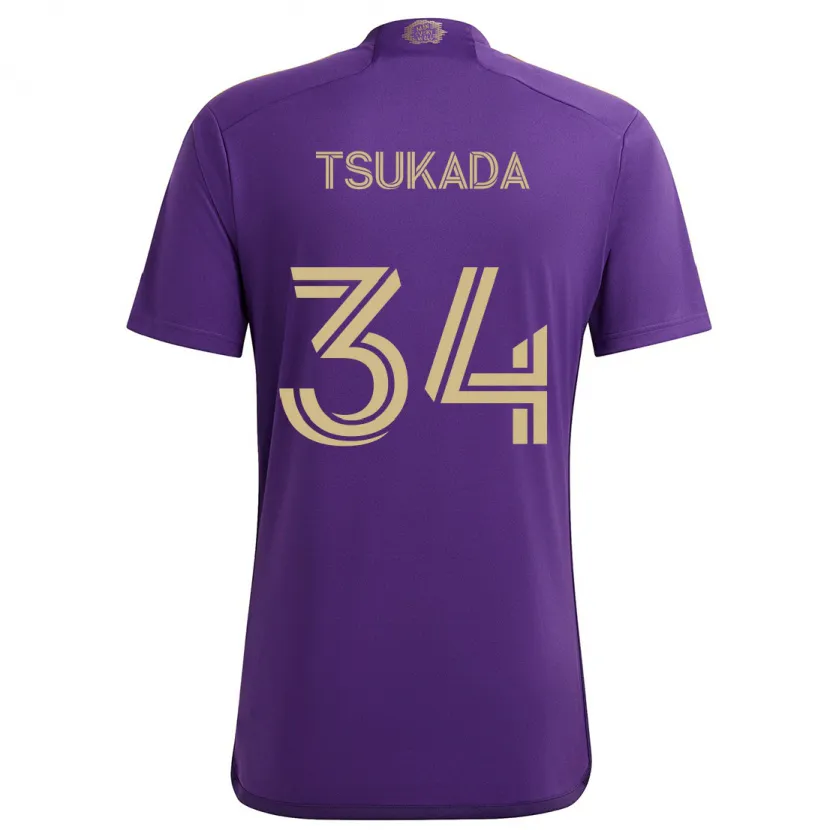 Danxen Herren Yutaro Tsukada #34 Lila Gelb Heimtrikot Trikot 2024/25 T-Shirt Schweiz