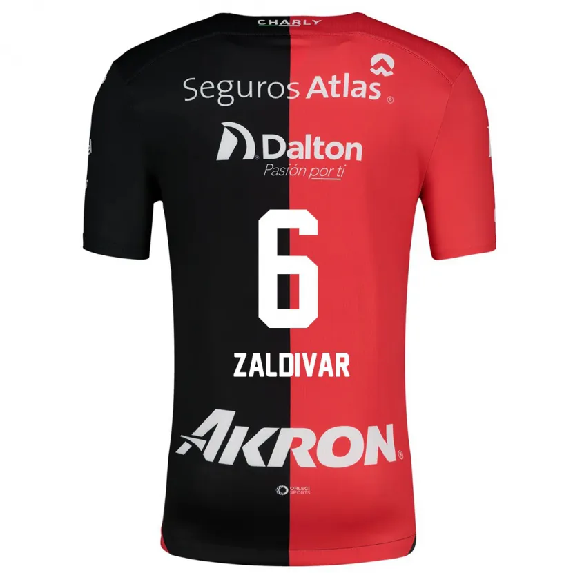 Danxen Herren Édgar Zaldívar #6 Rot Schwarz Heimtrikot Trikot 2024/25 T-Shirt Schweiz