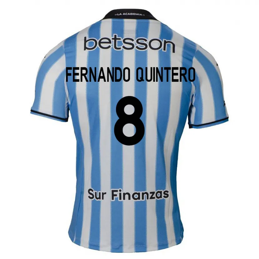 Danxen Herren Juan Fernando Quintero #8 Blau Weiß Schwarz Heimtrikot Trikot 2024/25 T-Shirt Schweiz