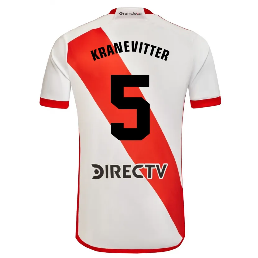 Danxen Herren Matías Kranevitter #5 Weiß Rot Heimtrikot Trikot 2024/25 T-Shirt Schweiz