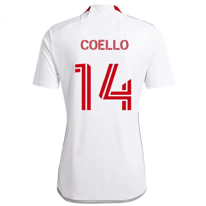 Danxen Herren Alonso Coello #14 Weiß Rot Auswärtstrikot Trikot 2024/25 T-Shirt Schweiz