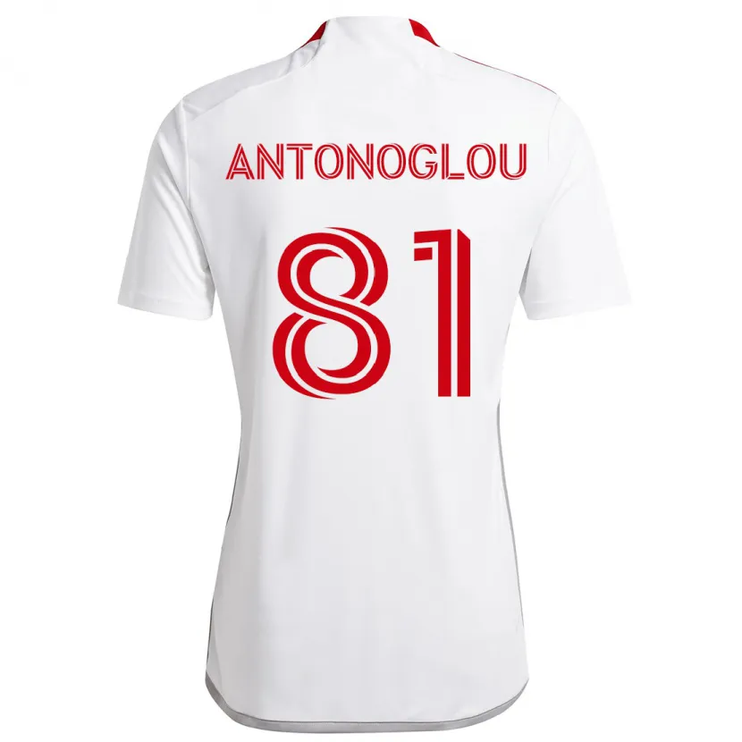 Danxen Herren Themi Antonoglou #81 Weiß Rot Auswärtstrikot Trikot 2024/25 T-Shirt Schweiz