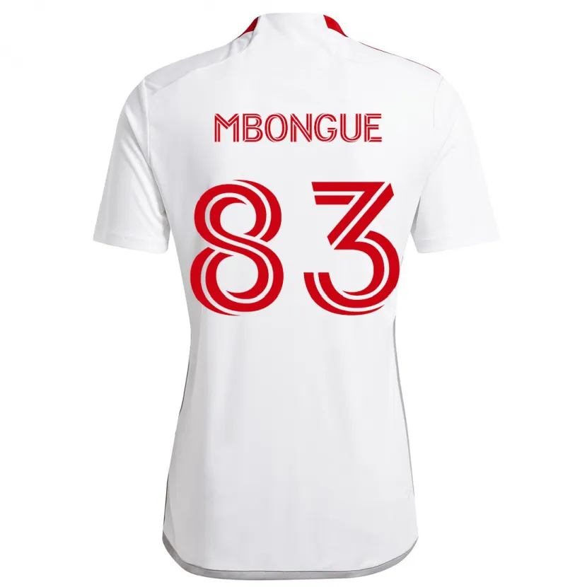 Danxen Herren Hugo Mbongue #83 Weiß Rot Auswärtstrikot Trikot 2024/25 T-Shirt Schweiz