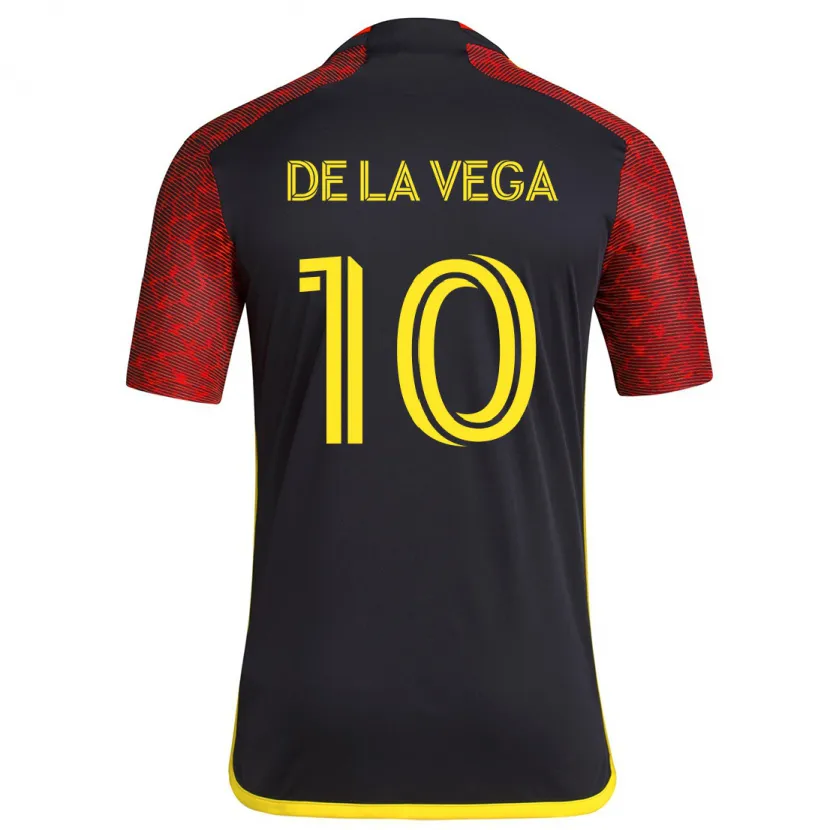 Danxen Herren Pedro De La Vega #10 Rot Schwarz Auswärtstrikot Trikot 2024/25 T-Shirt Schweiz