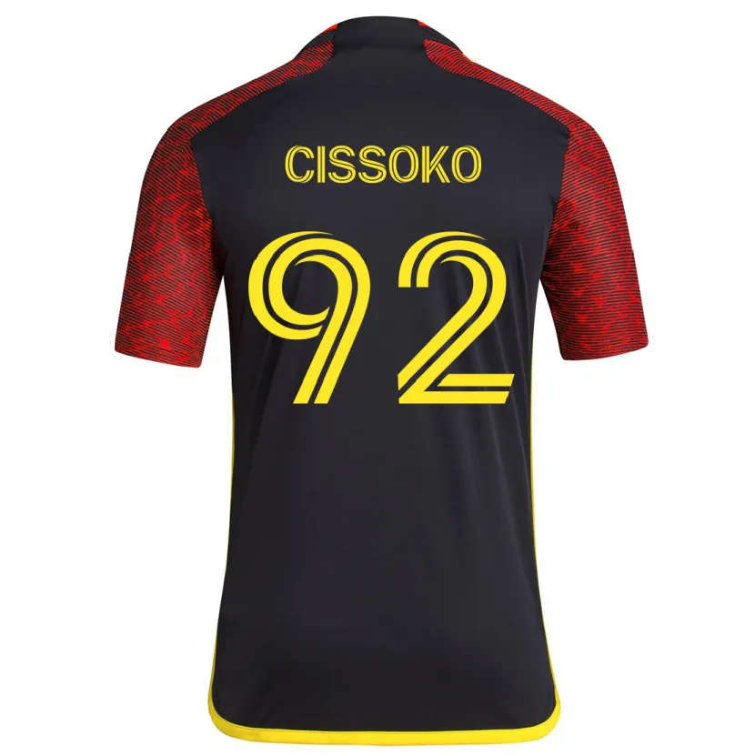 Danxen Herren Abdoulaye Cissoko #92 Rot Schwarz Auswärtstrikot Trikot 2024/25 T-Shirt Schweiz