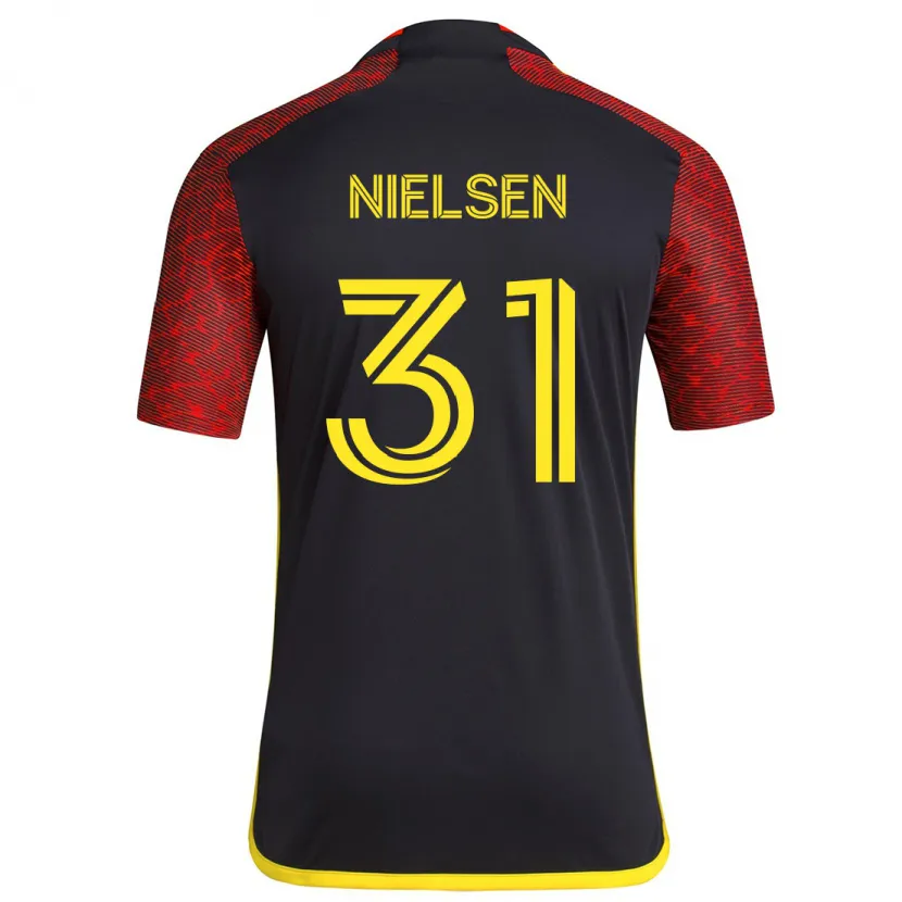 Danxen Herren Madeline Nielsen #31 Rot Schwarz Auswärtstrikot Trikot 2024/25 T-Shirt Schweiz