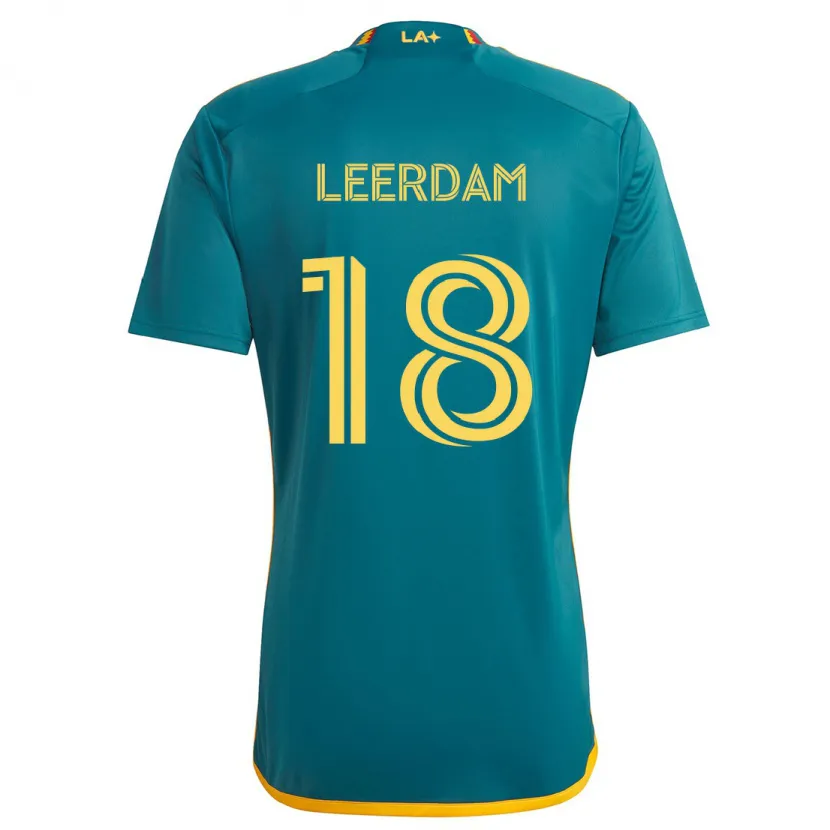 Danxen Herren Kelvin Leerdam #18 Grün Gelb Auswärtstrikot Trikot 2024/25 T-Shirt Schweiz