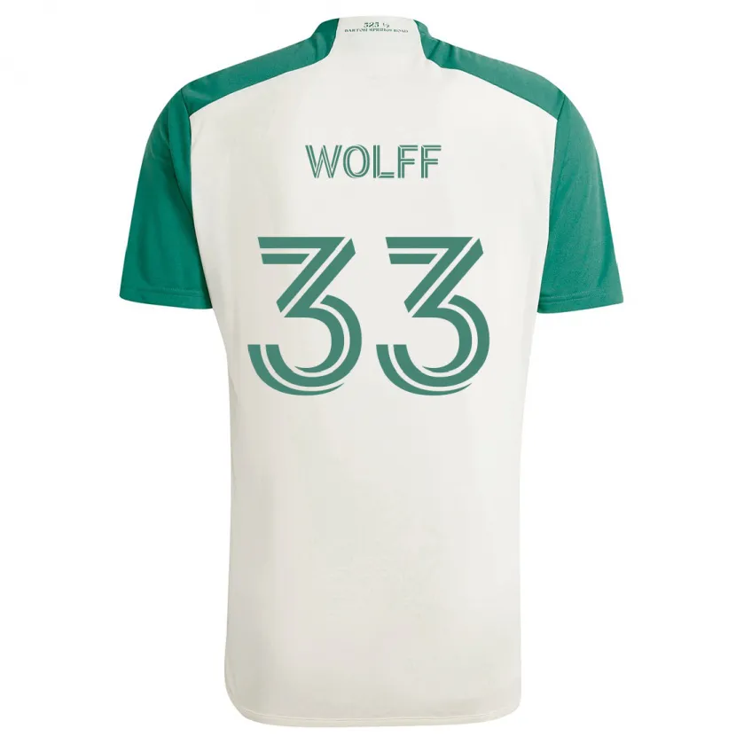 Danxen Herren Owen Wolff #33 Braune Farben Grün Auswärtstrikot Trikot 2024/25 T-Shirt Schweiz