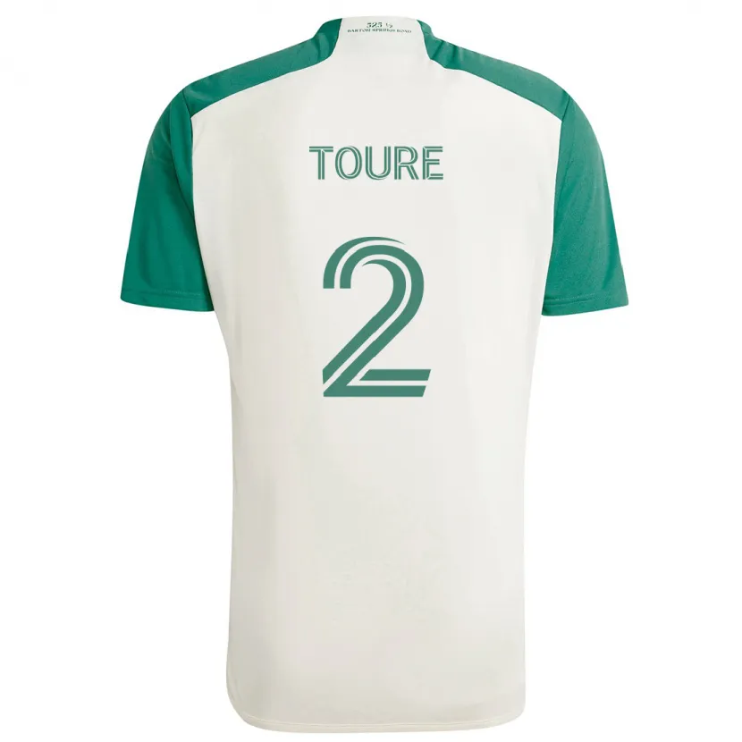 Danxen Herren Cheick Touré #2 Braune Farben Grün Auswärtstrikot Trikot 2024/25 T-Shirt Schweiz