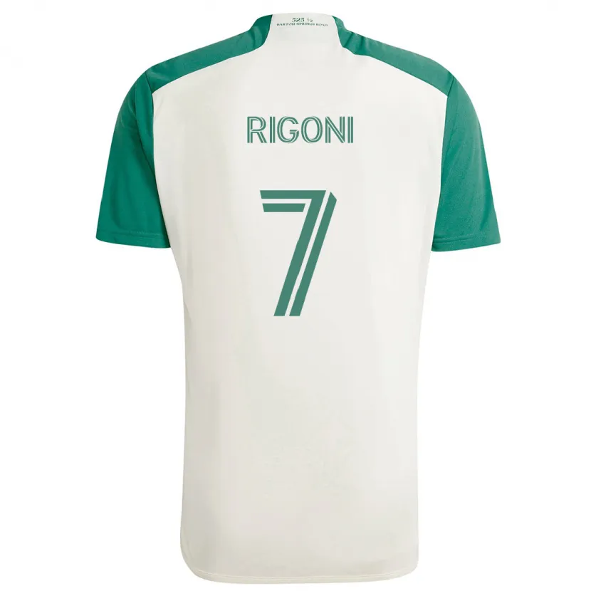 Danxen Herren Emiliano Rigoni #7 Braune Farben Grün Auswärtstrikot Trikot 2024/25 T-Shirt Schweiz