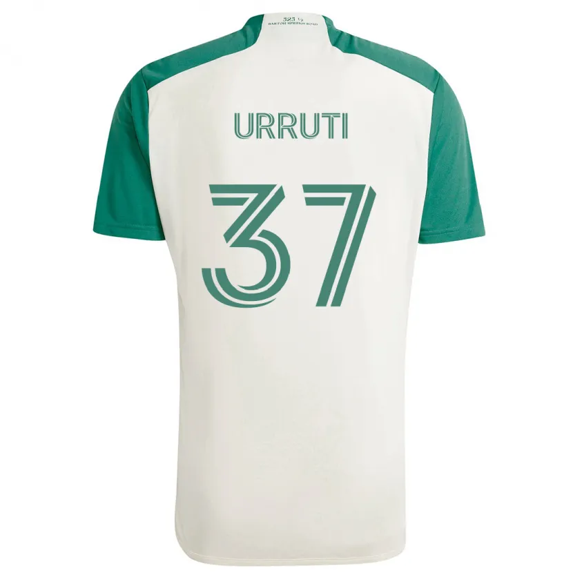 Danxen Herren Maximiliano Urruti #37 Braune Farben Grün Auswärtstrikot Trikot 2024/25 T-Shirt Schweiz