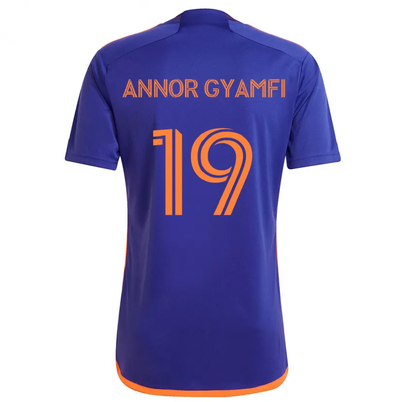 Danxen Herren Stephen Annor Gyamfi #19 Lila Orange Auswärtstrikot Trikot 2024/25 T-Shirt Schweiz