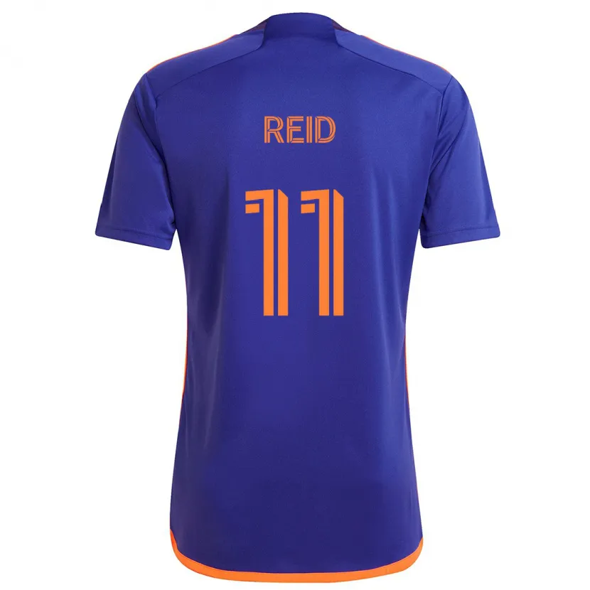 Danxen Herren Isaiah Reid #11 Lila Orange Auswärtstrikot Trikot 2024/25 T-Shirt Schweiz