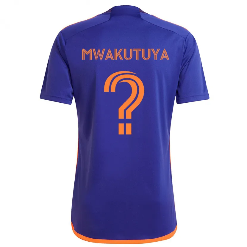 Danxen Herren Isaac Mwakutuya #0 Lila Orange Auswärtstrikot Trikot 2024/25 T-Shirt Schweiz