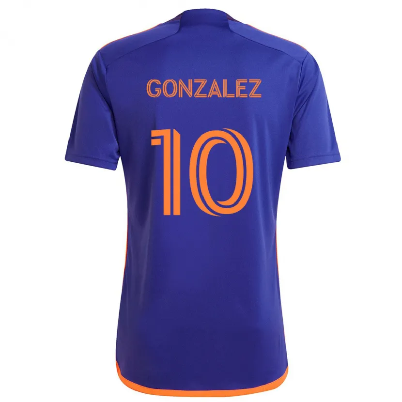 Danxen Herren Yair González #10 Lila Orange Auswärtstrikot Trikot 2024/25 T-Shirt Schweiz