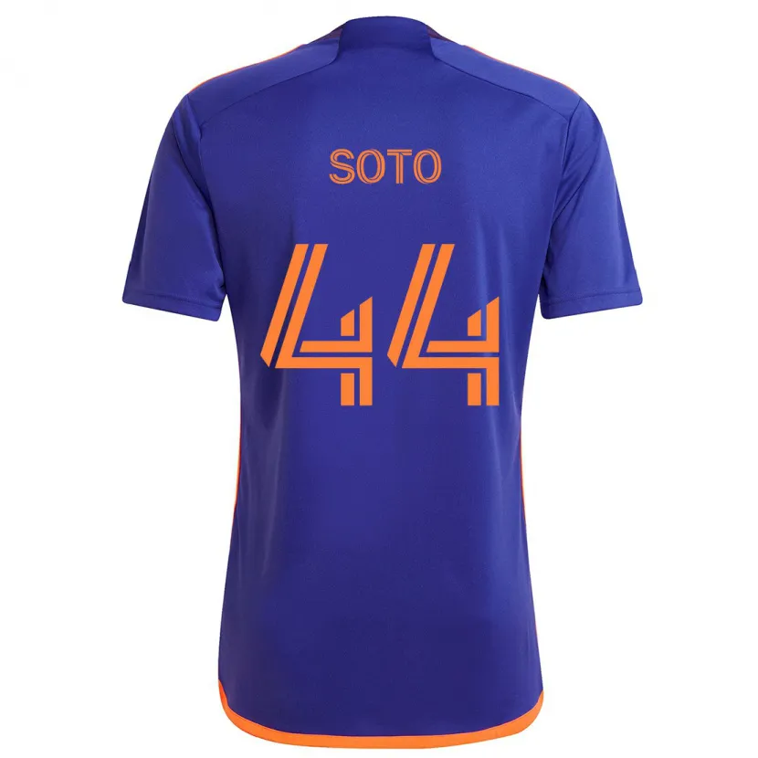 Danxen Herren Ezekiel Soto #44 Lila Orange Auswärtstrikot Trikot 2024/25 T-Shirt Schweiz