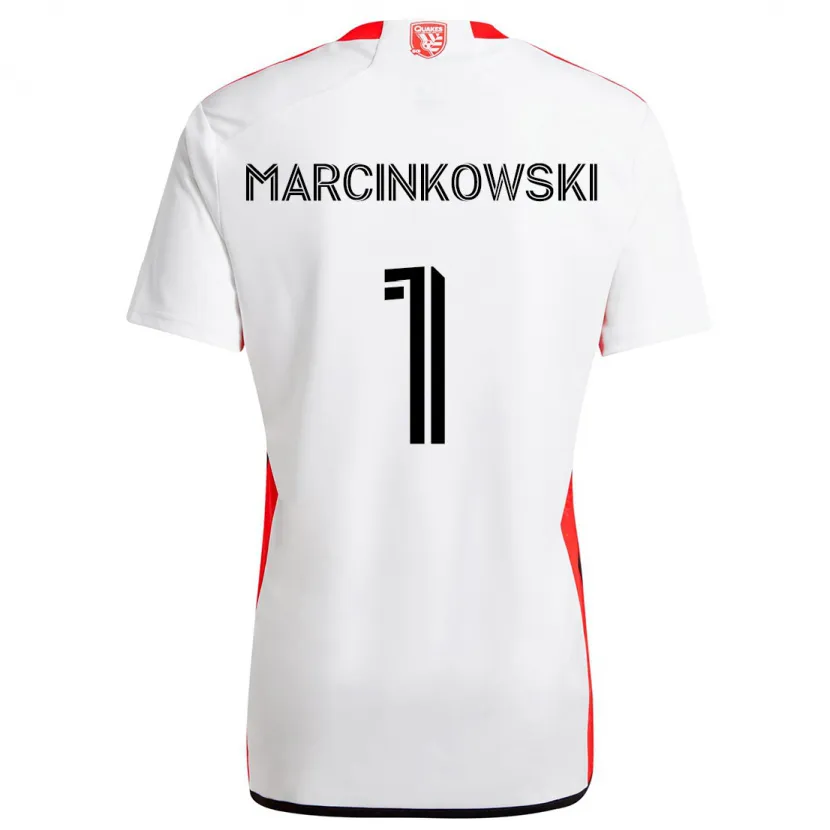 Danxen Herren Jt Marcinkowski #1 Weiß Rot Auswärtstrikot Trikot 2024/25 T-Shirt Schweiz