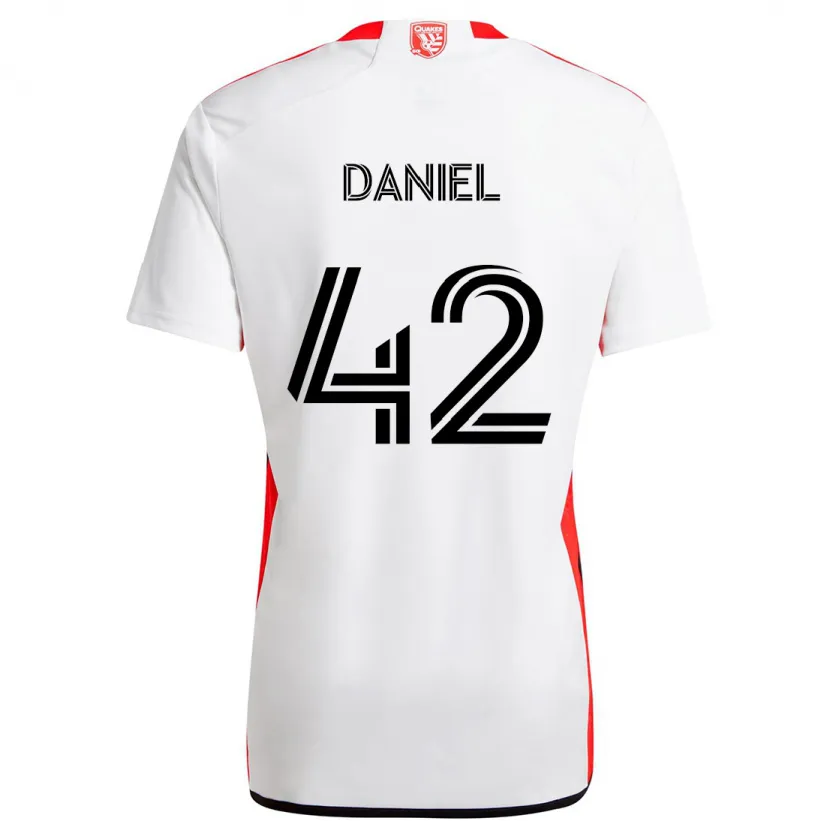 Danxen Herren Daniel #42 Weiß Rot Auswärtstrikot Trikot 2024/25 T-Shirt Schweiz