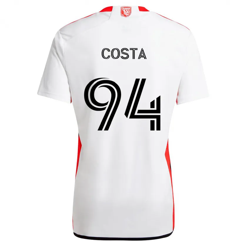 Danxen Herren Vítor Costa #94 Weiß Rot Auswärtstrikot Trikot 2024/25 T-Shirt Schweiz