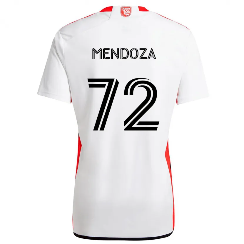 Danxen Herren Edwyn Mendoza #72 Weiß Rot Auswärtstrikot Trikot 2024/25 T-Shirt Schweiz