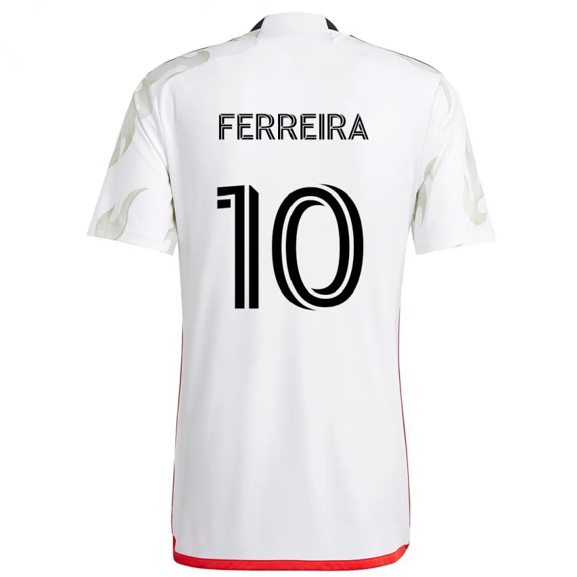 Danxen Herren Jesús Ferreira #10 Weiß Rot Schwarz Auswärtstrikot Trikot 2024/25 T-Shirt Schweiz