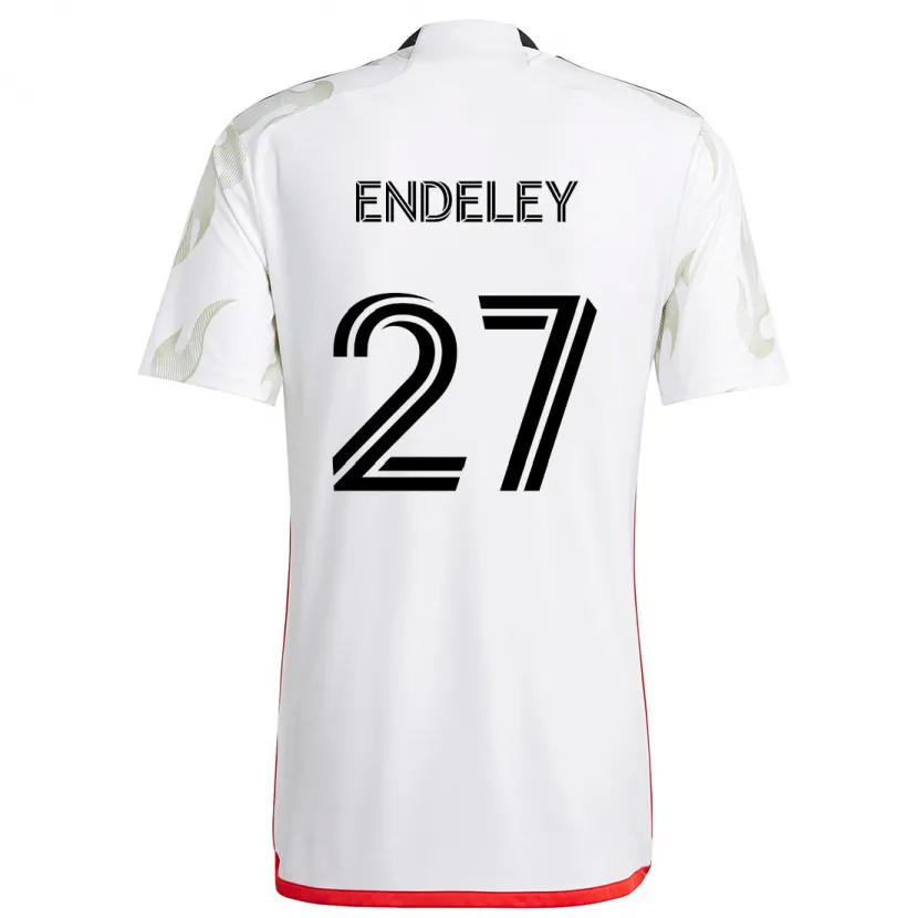 Danxen Herren Herbert Endeley #27 Weiß Rot Schwarz Auswärtstrikot Trikot 2024/25 T-Shirt Schweiz