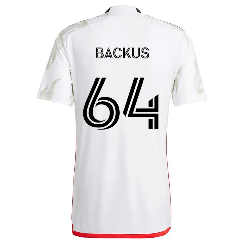 Danxen Herren Braeden Backus #64 Weiß Rot Schwarz Auswärtstrikot Trikot 2024/25 T-Shirt Schweiz