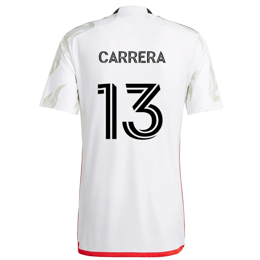 Danxen Herren Antonio Carrera #13 Weiß Rot Schwarz Auswärtstrikot Trikot 2024/25 T-Shirt Schweiz