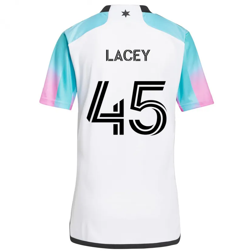 Danxen Herren Kameron Lacey #45 Weiß Blau Schwarz Auswärtstrikot Trikot 2024/25 T-Shirt Schweiz