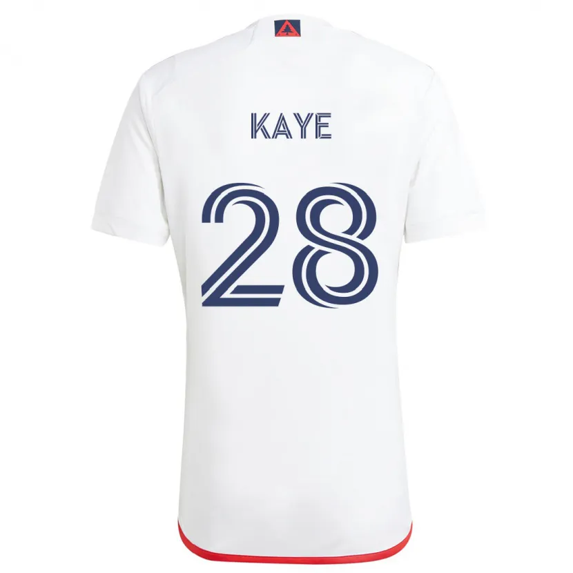 Danxen Herren Mark-Anthony Kaye #28 Weiß Rot Auswärtstrikot Trikot 2024/25 T-Shirt Schweiz