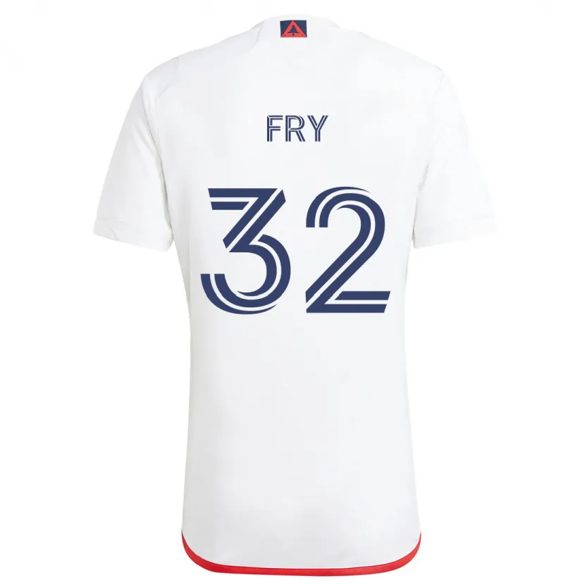 Danxen Herren Malcolm Fry #32 Weiß Rot Auswärtstrikot Trikot 2024/25 T-Shirt Schweiz