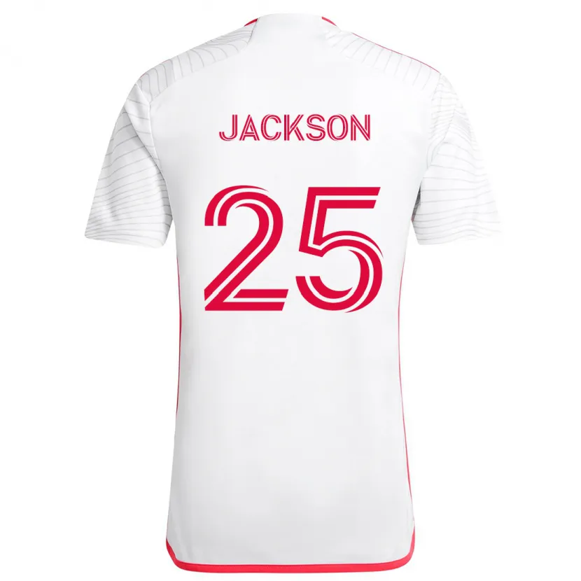 Danxen Herren Aziel Jackson #25 Weiß Rot Auswärtstrikot Trikot 2024/25 T-Shirt Schweiz