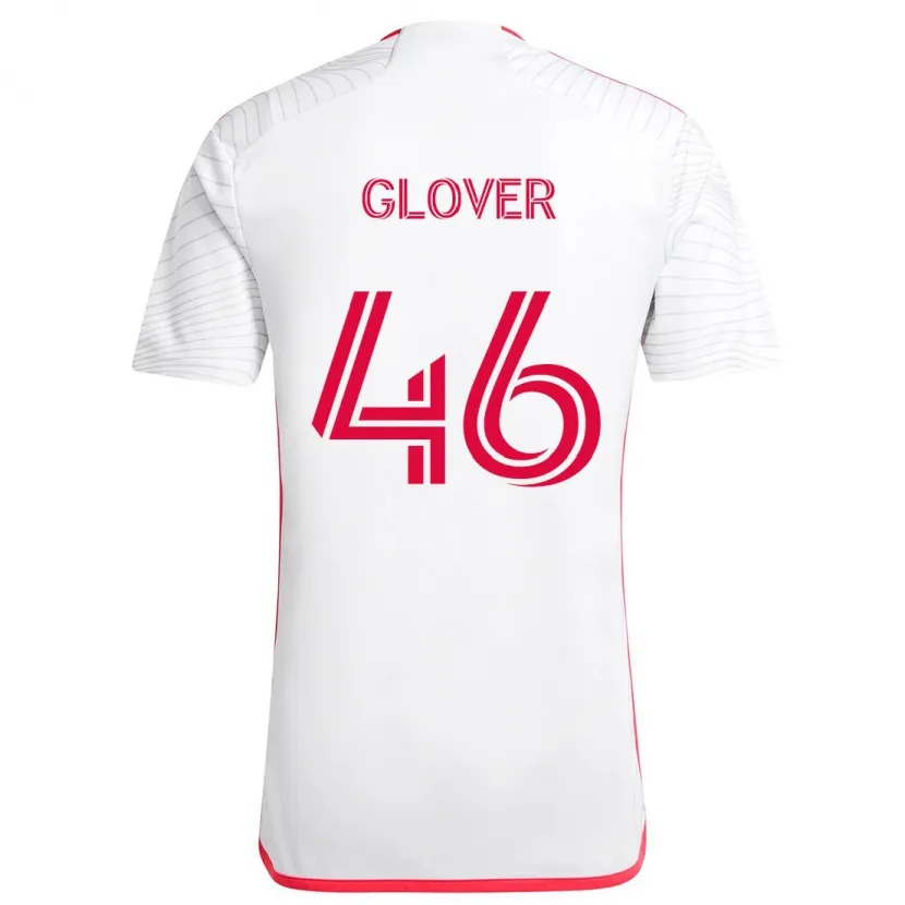 Danxen Herren Caden Glover #46 Weiß Rot Auswärtstrikot Trikot 2024/25 T-Shirt Schweiz