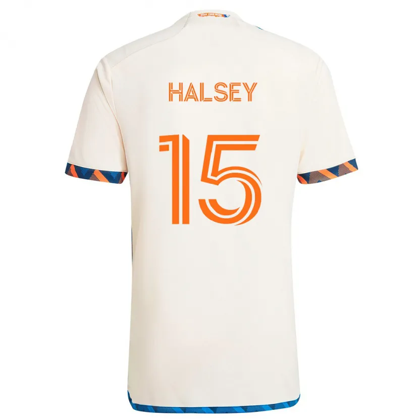 Danxen Herren Bret Halsey #15 Weiß Orange Auswärtstrikot Trikot 2024/25 T-Shirt Schweiz