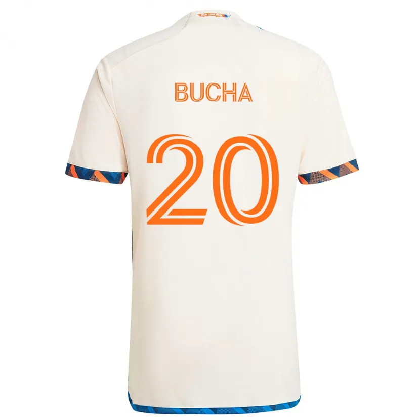 Danxen Herren Pavel Bucha #20 Weiß Orange Auswärtstrikot Trikot 2024/25 T-Shirt Schweiz