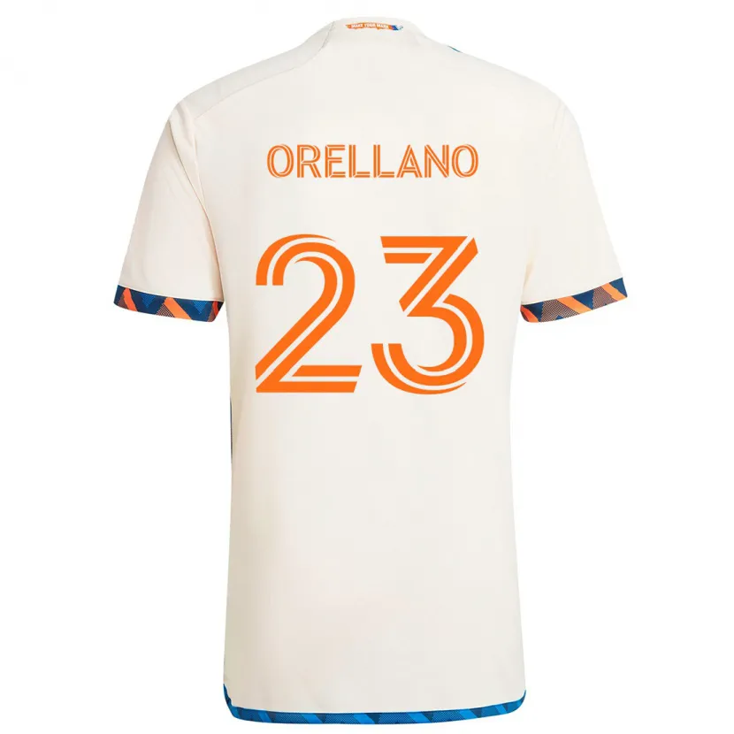 Danxen Herren Luca Orellano #23 Weiß Orange Auswärtstrikot Trikot 2024/25 T-Shirt Schweiz