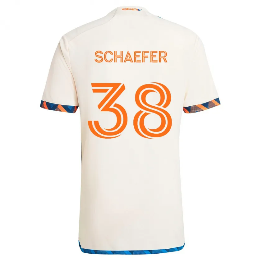 Danxen Herren Brian Schaefer #38 Weiß Orange Auswärtstrikot Trikot 2024/25 T-Shirt Schweiz