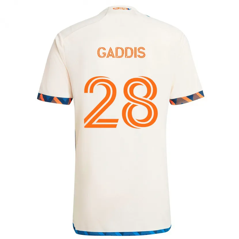 Danxen Herren Raymon Gaddis #28 Weiß Orange Auswärtstrikot Trikot 2024/25 T-Shirt Schweiz