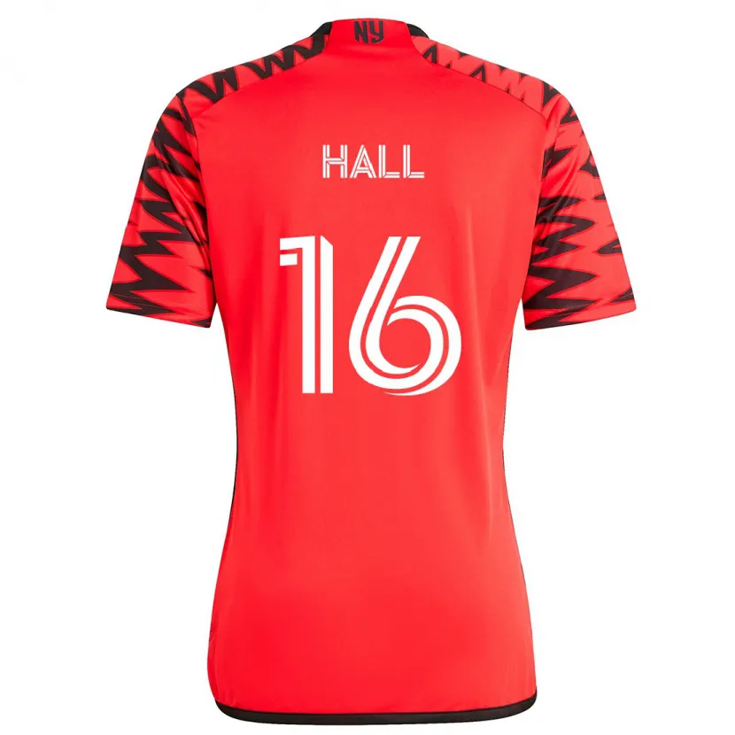 Danxen Herren Julian Hall #16 Rot Schwarz Weiß Auswärtstrikot Trikot 2024/25 T-Shirt Schweiz