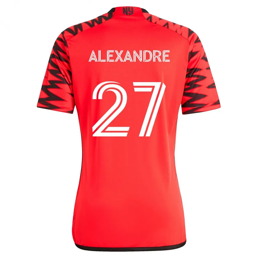 Danxen Herren Davi Alexandre #27 Rot Schwarz Weiß Auswärtstrikot Trikot 2024/25 T-Shirt Schweiz