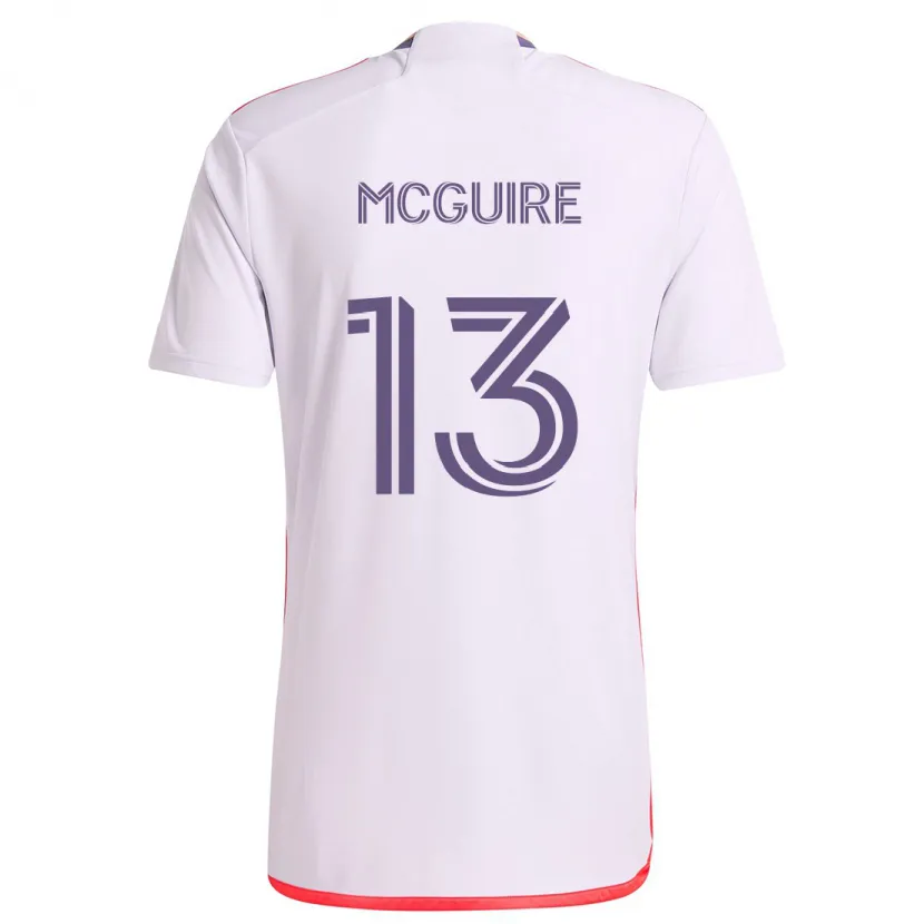 Danxen Herren Duncan Mcguire #13 Weiß Rot Lila Auswärtstrikot Trikot 2024/25 T-Shirt Schweiz