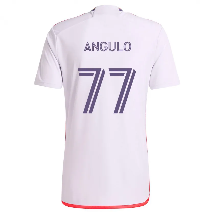 Danxen Herren Iván Angulo #77 Weiß Rot Lila Auswärtstrikot Trikot 2024/25 T-Shirt Schweiz