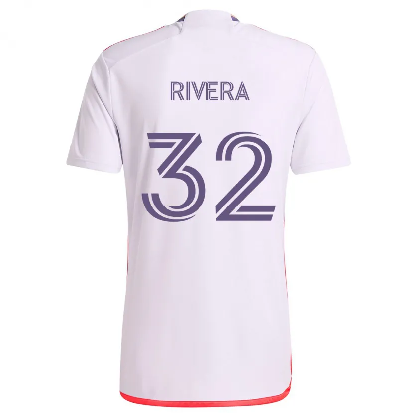 Danxen Herren Wilfredo Rivera #32 Weiß Rot Lila Auswärtstrikot Trikot 2024/25 T-Shirt Schweiz