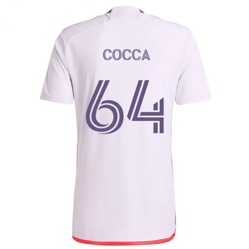 Danxen Herren Manuel Cocca #64 Weiß Rot Lila Auswärtstrikot Trikot 2024/25 T-Shirt Schweiz