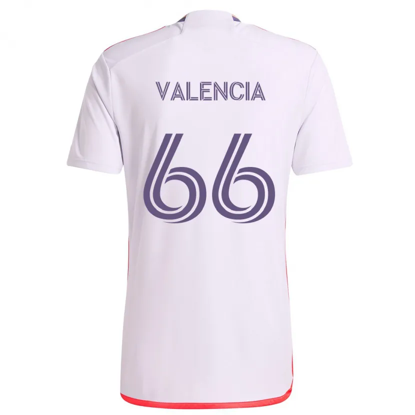 Danxen Herren Yeiler Valencia #66 Weiß Rot Lila Auswärtstrikot Trikot 2024/25 T-Shirt Schweiz