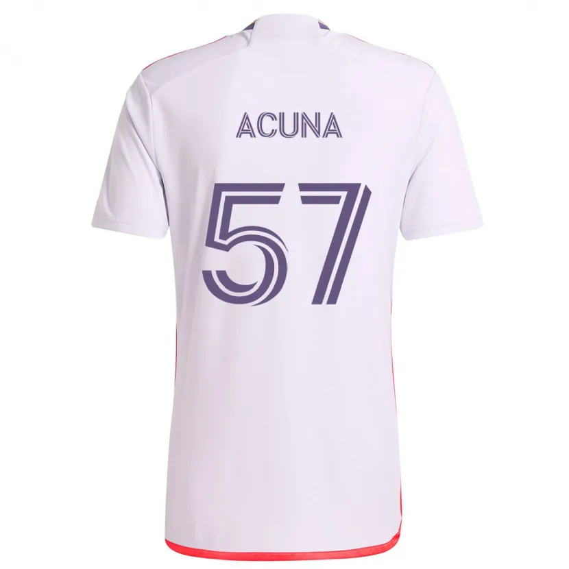 Danxen Herren Cristofer Acuña #57 Weiß Rot Lila Auswärtstrikot Trikot 2024/25 T-Shirt Schweiz