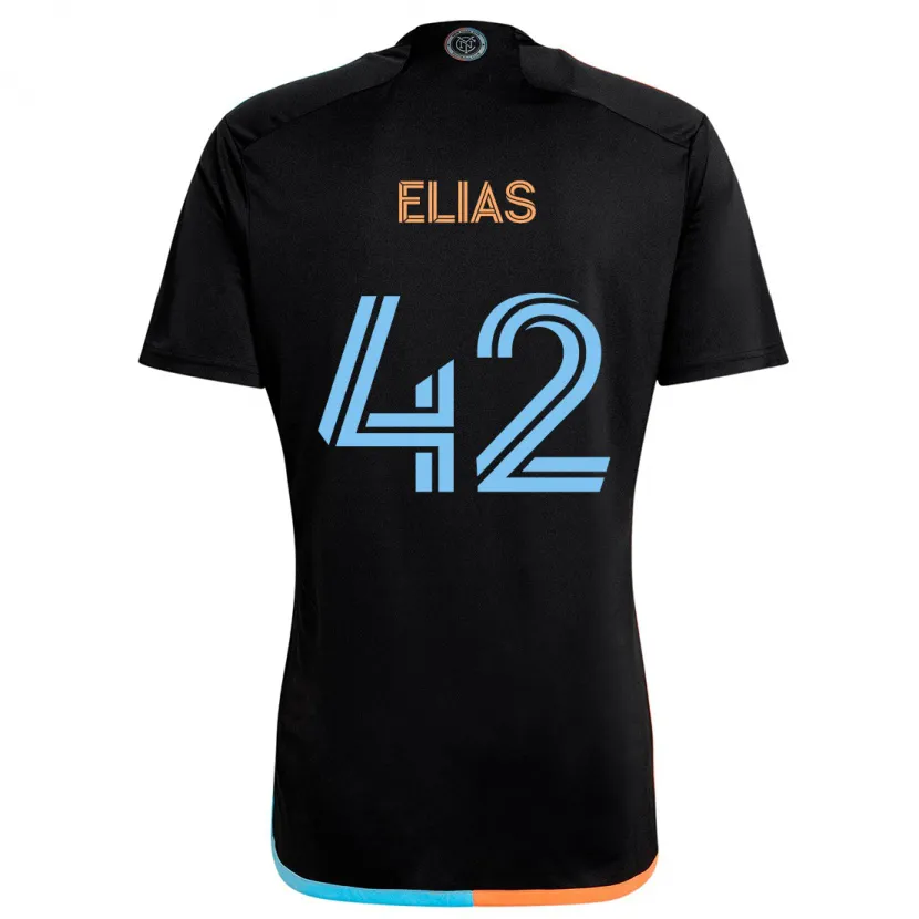 Danxen Herren Piero Elias #42 Schwarz Orange Blau Auswärtstrikot Trikot 2024/25 T-Shirt Schweiz