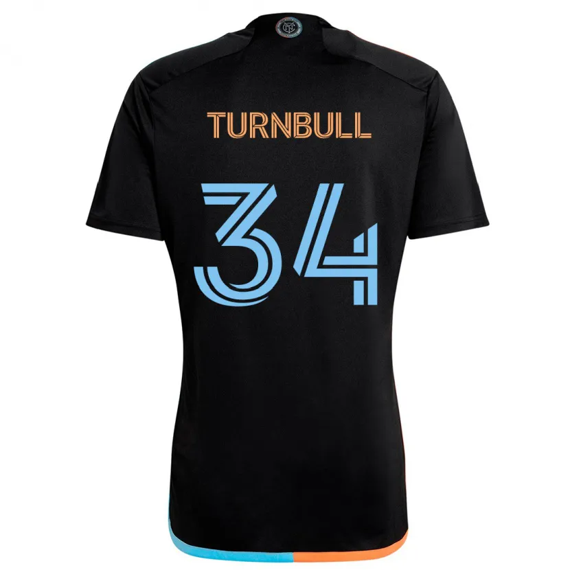 Danxen Herren Stephen Turnbull #34 Schwarz Orange Blau Auswärtstrikot Trikot 2024/25 T-Shirt Schweiz