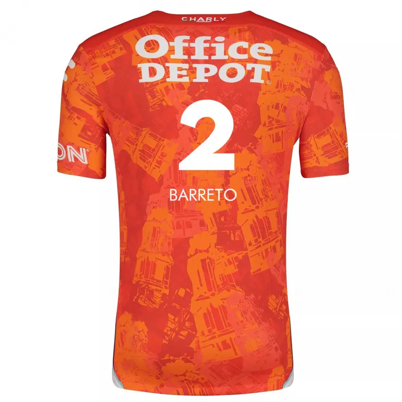 Danxen Herren Sergio Barreto #2 Orange Weiß Auswärtstrikot Trikot 2024/25 T-Shirt Schweiz